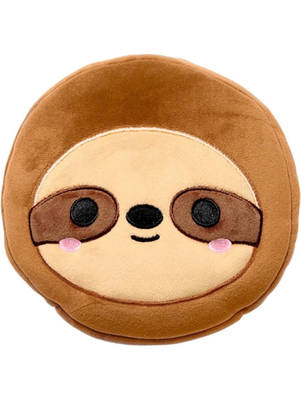 Cute Brown Plush Sloth Coin Pouch with Clip - Picture 3 of 6